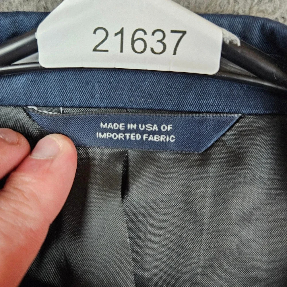 Brooks Brothers 346 Mens Navy Blue Cotton Sport Coat Blazer 46 Reg